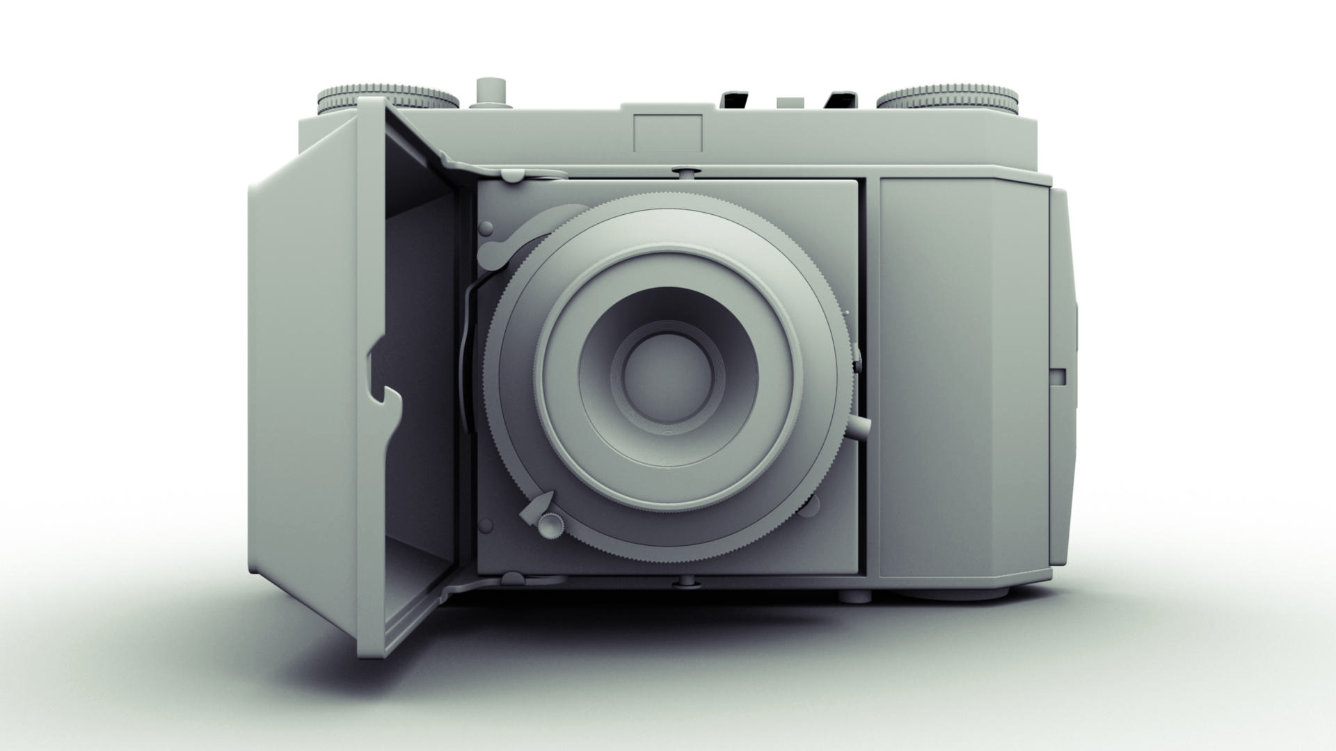 A front view of the Kodak Retinette camera model